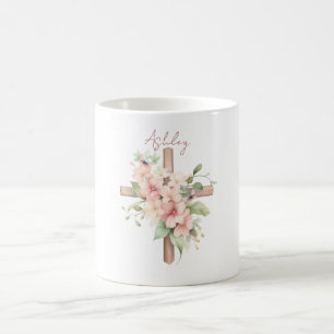 Watercolor Pasen Kruis Gepersonaliseerd Koffiemok
