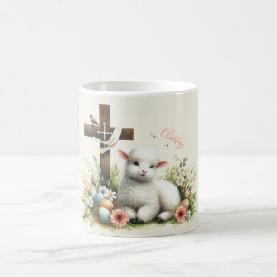 Watercolor Pasen Lam Met Naam Koffiemok