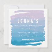 WATERCOLOR PASSION Bat mitzvah Invitation (Devant)