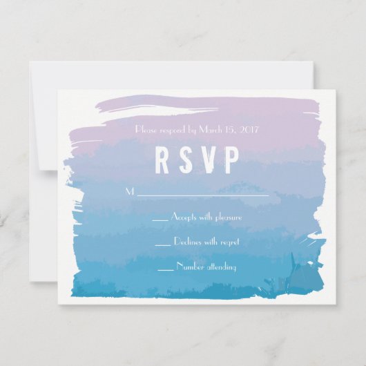 WATERCOLOR PASSION Bat mitzvah Invitation (Devant)