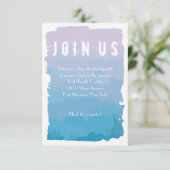 WATERCOLOR PASSION Bat mitzvah Invitation (Debout devant)