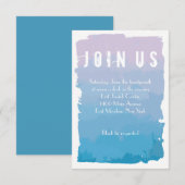 WATERCOLOR PASSION Bat mitzvah Invitation (Devant / Derrière)