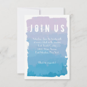 WATERCOLOR PASSION Bat mitzvah Invitation