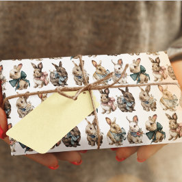 Watercolor Pastel Easter Bunnies Wrapping Paper Cadeaupapier