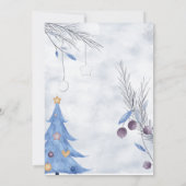 Watercolor Pastel Festive Fête Invitation (Dos)
