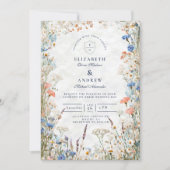 Watercolor Pastel Garden Wedding Kaart (Voorkant)