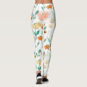Watercolor Pastel Lente Bloemstuk leggings (Achterkant)