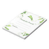 Watercolor Pea birthday time capsule message Notitieblok (Gedraaid)