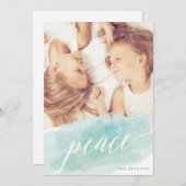 Watercolor Peace Cartes photos de vacances (Devant / Derrière)