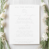 Watercolor Peonies Détails du Mariage Cartes de bo