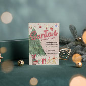 watercolor Père Noël rétro invitation