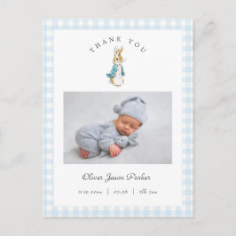 Watercolor Peter Rabbit Boy Birth Announcement Briefkaart