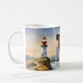 Watercolor Phare Mariage Photo Mug (Gauche)
