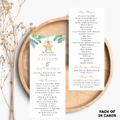 Watercolor Pine Boughs Programme de mariage d'hive