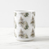 Watercolor Pine Forest Mug Winter Holiday tea Mug (Centre)