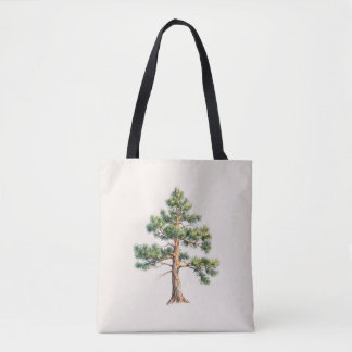 Watercolor Pine Tree Draagtas