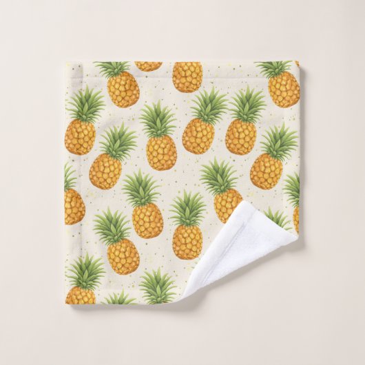 Watercolor Pineapples (Gant de toilette)
