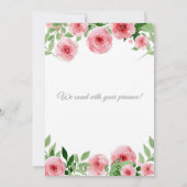 Watercolor Pink Flowers Baby Shower Invitation (Dos)