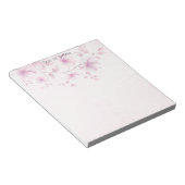 Watercolor Pink Flowers Notepad Notitieblok (Schuin)