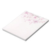 Watercolor Pink Flowers Notepad Notitieblok (Gedraaid)