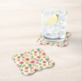 Watercolor Pink Flowers Pattern-69677 Kartonnen Onderzetters (Insitu)