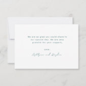 Watercolor Pink Hydrangea Garden Wedding Monogram  Bedankkaart (Achterkant)