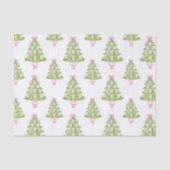 Watercolor Pink Mahjong Christmas Tree Tissuepapier (Voorkant)