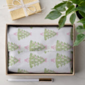 Watercolor Pink Mahjong Christmas Tree Tissuepapier (Geschenk)