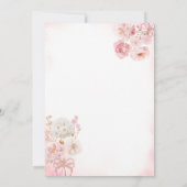 Watercolor Pink Ribbon Bows Quinceañera Invitation (Dos)