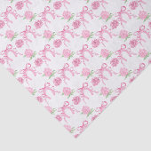 Watercolor Pink Roses & Bows Tissuepapier (Detail)