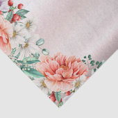 Watercolor Pioen Bloem Tissue Papier (Detail)