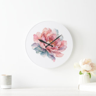 Watercolor Pioen Bloemen Grote Klok