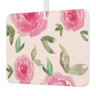 Watercolor pioenrozen bloemmotief luchtverfrisser
