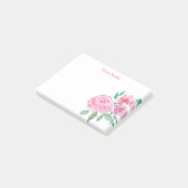 Watercolor Pioenrozen Persoonlijk Post-it® Notes (Schuin)