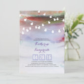watercolor plage nuptiale invitation douche (Debout devant)