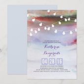 watercolor plage nuptiale invitation douche (Devant / Derrière)