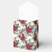 Watercolor Poinsettia Pattern Bedankdoosjes (Geopend)