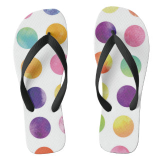 Watercolor polka dots teenslippers