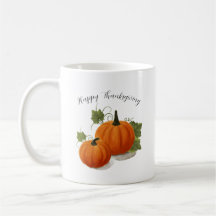 Watercolor Pompoen 'Prettig Thanksgiving' Klassiek
