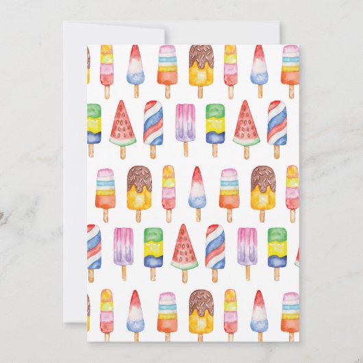Watercolor Popsicles Invitations (Dos)