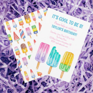Watercolor Popsicles Invitations