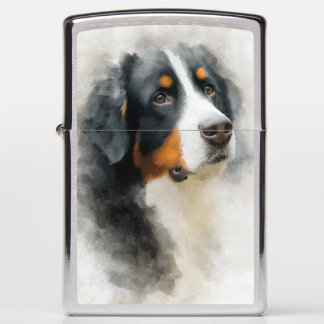 Watercolor portret Berner Sennenhond