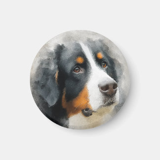 Watercolor portret van een Bergse hond Magneet