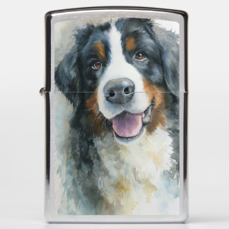watercolor portret van een Berner Sennenhond