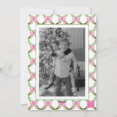 Watercolor Preppy Leopard Garland Christmas Feestdagenkaart (Achterkant)