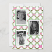 Watercolor Preppy Leopard Garland Christmas Feestdagenkaart (Achterkant)