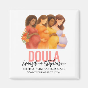 Watercolor Professionele Geboorte Postpartum Doula Magneet
