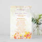 Watercolor Programme de mariage des fleurs tropica (Debout devant)