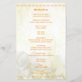 Watercolor Programme de mariage des fleurs tropica (Dos)