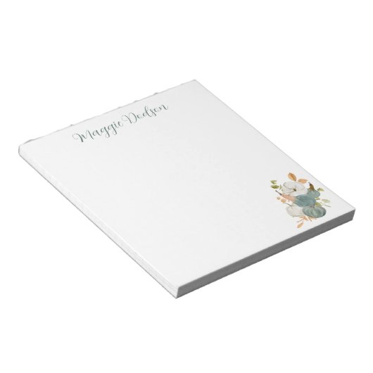 Watercolor Pumpkin Notepad Notitieblok (Schuin)